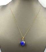 18kt Yellow gold David Yurman globe pendant on chain