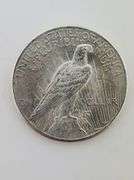 1925 Silver Peace Dollar, AU/UNC