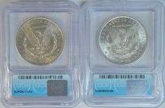 ICG MS65 graded 1884-O & 1885-O Morgan Silver Dollars