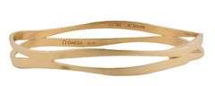 Omega Polished Interlocking Bangle Bracelet in 18K