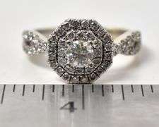 Absolutely Stunning 14K White Gold Leo First Light Diamond Ring