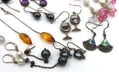 Group lot of vintage 925 sterling silver earrings