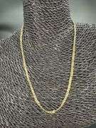14k Yellow Gold Solid Curb Chain 3mm Link Necklace 24"