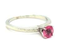Lovely Little 14K WG Pink Tourmaline Ring