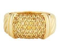David Yurman 0.39ctw Yellow Sapphire Metro Band Ring in 18K