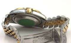 Rolex date just 36mm 2-tone aftermarket red dial and diamond bezel in Jubilee bracelet watch