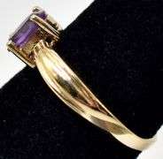Beautiful 10K Yellow Gold Amethyst Gemstone Ring