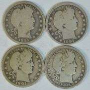 1894, 1897-O, 1901-O, & 1903-O Barber Quarters