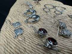 Sterling Silver Earring Assortment Various Sizes & Styles (10 Earring Lot)