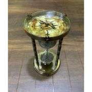 Brass Hourglass with Compass