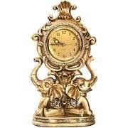 Bronze Elephant Mantel Clock