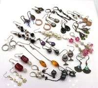 Group lot of vintage 925 sterling silver earrings