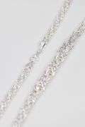 Sterling Silver Graduated Byzantine Necklace 7mm-11mm 16 Inch