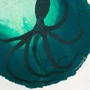 Green Octopus Swirl by Wyland Original