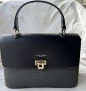 Unique Two/Tone Black Designer style hand bag, by David Jones-Paris