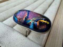 Sterling Silver 925 One of a Kind Dichroic Glass Ring Size 8.5