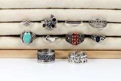 Sterling Silver Curated Ring Assortment Various Sizes & Styles (10 Ring Lot)