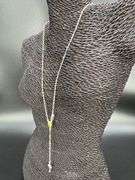 925 Sterling Silver Rosary Bead Chain Gold-Tone Necklace Catholic Jewelry