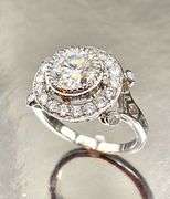 DONT POST FIND RINGBeautiful 14 Kt White Gold Plate 3 Ct Lab Simulated Diamond Ring