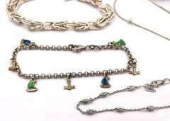 Vintage 925 sterling silver group lot of  bracelets