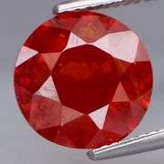 Fiery 6.14ct top red orange Spessartite Garnet solitaire
