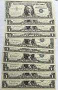 10 CH CU 1957 B $1 Silver Certificates.