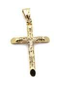 Nicely Scaled 14K YG Crucifix Pendant