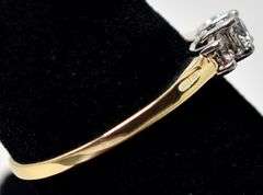 Sparkling 14K Yellow Gold Diamond Ring