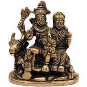 Brass Shiv Pariwar Idol Family Sculpture