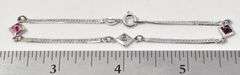Clear Quartz, Amethyst, and Rose Quartz Clasp Bracelet in Sterling Silver