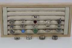 .925 Sterling Silver Ring Assortment Various Sizes & Styles (20 Ring Lot)