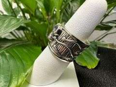 Sterling Silver Natural Gemstone Amethyst Ring Size 7