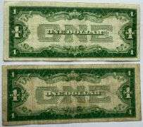 1928  1928 A  $1 Funny Back Silver Certificates.