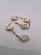 CERTIFIED BRAND NEW 18K YELLOW GOLD CLOVER LEAF BRACELET
