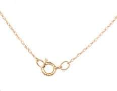 14kt Yellow gold 0.55ct Peridot pendant on chain