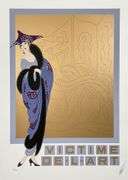 Rare Erte Original Embossed Serigraph With Foil Stamping