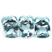 Dazzling 7.12ct sky blue Topaz quartet