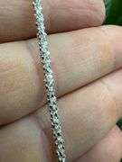 Italian 925 Sterling Silver 2.5mm Diamond Cut Margarita Chain 18" Necklace