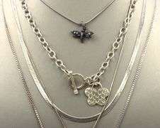 Vintage 925 sterling silver group lot of 5 vintage 925 sterling silver necklaces