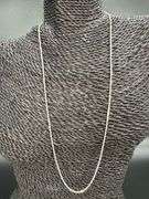 10k White Gold Solid Round Rope Link Chain 1.5mm Necklace 30"