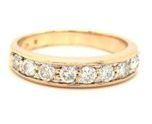 14kt Yellow gold 0.90ctw shared prong diamond band