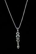 Sterling Silver Green Amethyst Pendant With Necklace