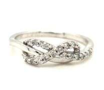 10kt White gold diamond accent Infinity ring
