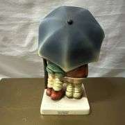 Goebel Hummel Stormy Weather Boy & Girl Umbrella Figurine Vintage 6” Signed