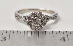 Elegant 14K White Gold Diamond Ring