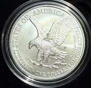 2022 W  Uncirculated Silver Eagle With Box & Paper