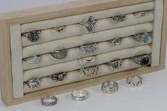 .925 Sterling Silver Ring Assortment Various Sizes & Styles (20 Ring Lot)