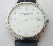 BAUME & MERCIER MEN'S CLASSIMA WATCH WITH MOTHER OF PEARL DIAMOND DIAL