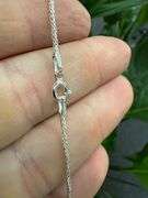 Italian 1mm Spiga Wheat Sterling Silver 925 Chain 24" Necklace