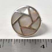 Mother of Pearl Gemstone Ring in Sterling Silver